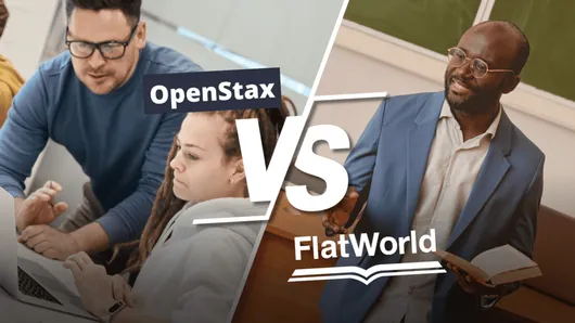 OpenStax vs FlatWorld 2026 comparison of textbook cost, homework, AI study tools, and support.