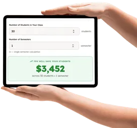 Savings calculator results showing $3,452 saved